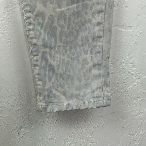 J Brand For Intermix Size 26 Arctic Leopard Print Ivory Gray Jean Leggings - Picture 3 of 5